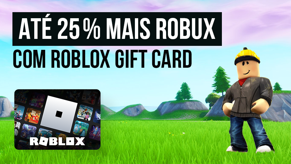 Desconto em cartão presente Roblox