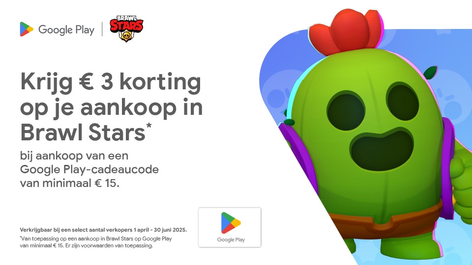 Een Brawl Stars cactus naast de promotietekst