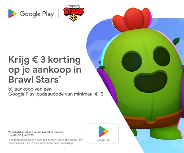 Een Brawl Stars cactus naast de promotietekst