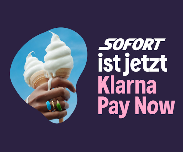 Wähle jetzt Klarna an der Kasse, um wie gewohnt mit Sofort zu bezahlen.