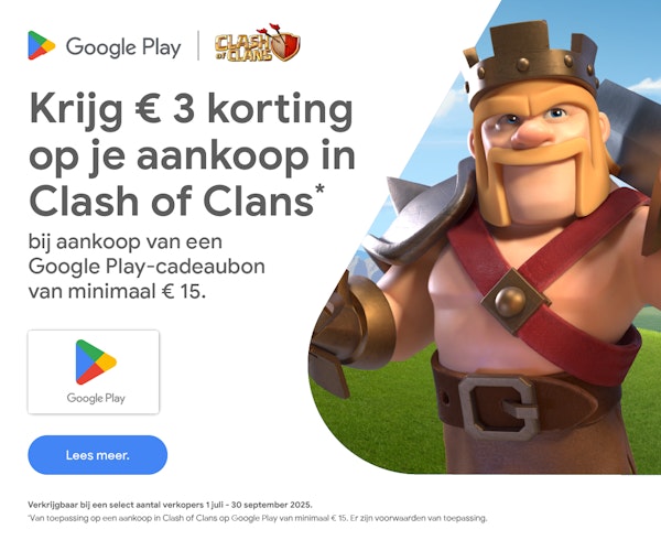 Krijg € 3 korting op je aankoop in Clash of Clans