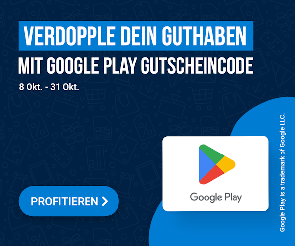 Mit Google Play Gutscheincode 8 okt - 31 Okt