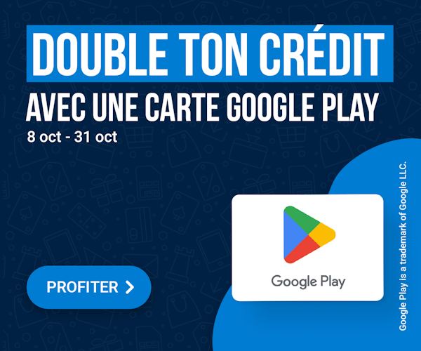 Concours valide entre le 8 et le 31 octobre en achetant une carte Google Play