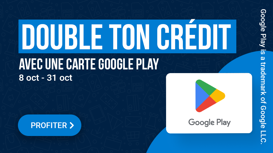 Concours valide entre le 8 et le 31 octobre en achetant une carte Google Play