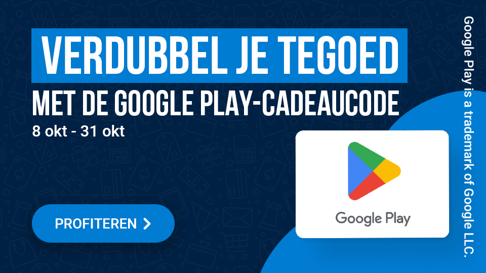 Met de Google-Play Cadeaucode 8 okt - 31 okt