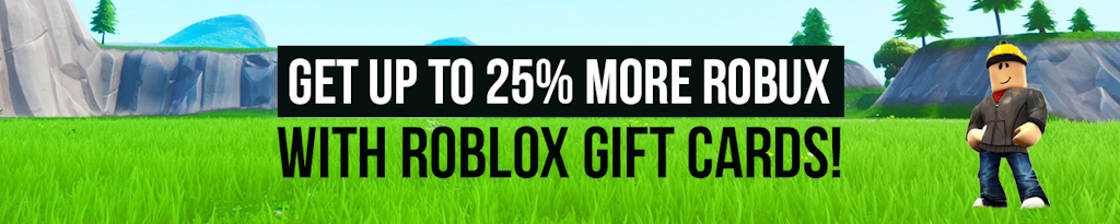 Get up to 25% more Robux with Roblox gift cards with Roblox gift cards on dundle
