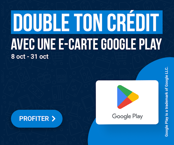 Concours valide entre le 8 et le 31 octobre en achetant une carte Google Play