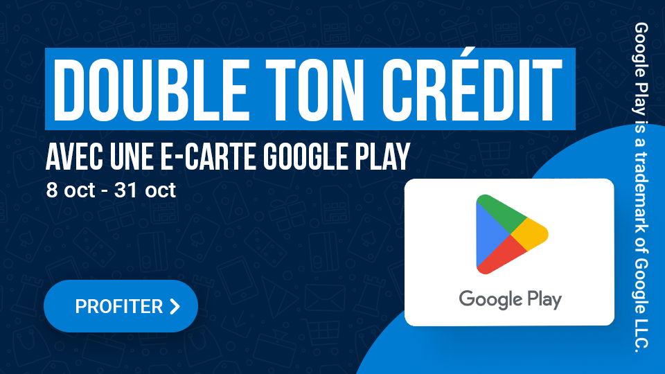 Concours valide entre le 8 et le 31 octobre en achetant une carte Google Play