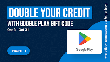 Double your Google Play Credit On dundle from 8 to 31 Oct by buying a Google Play gift card