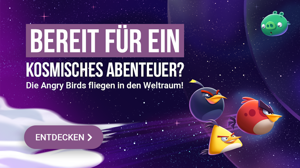 Schnapp dir deine Angry Birds 2 Vorteile jetzt! Hol dir 50 % Rabatt auf das Gem Letter Produkt mit deinen Play Points – vor dem 20. November