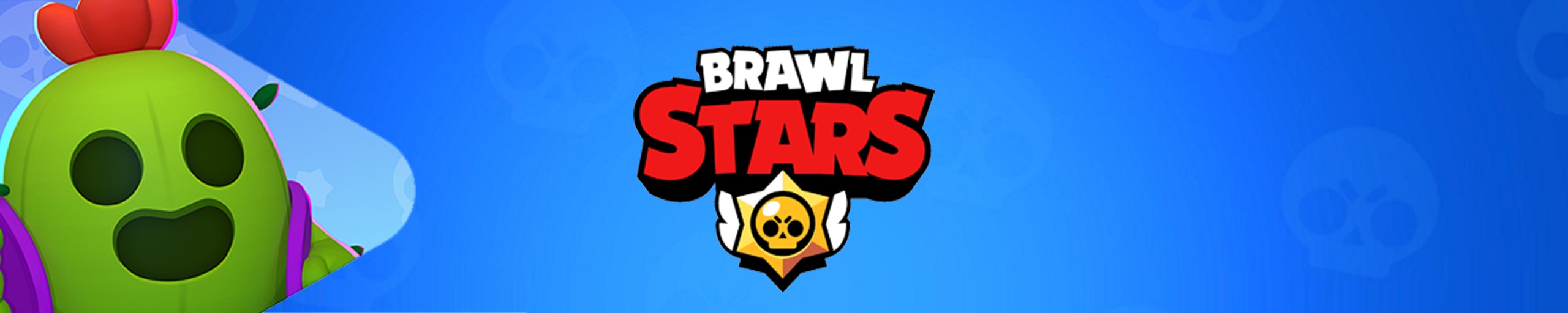 A blue header with red that shows the BRawl stars logo