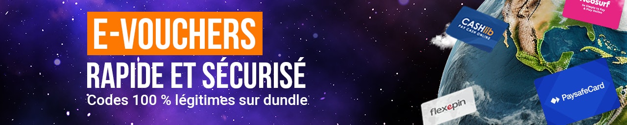 Une bannière étoilée violette avec une planète et des cartes de paiement flottantes.