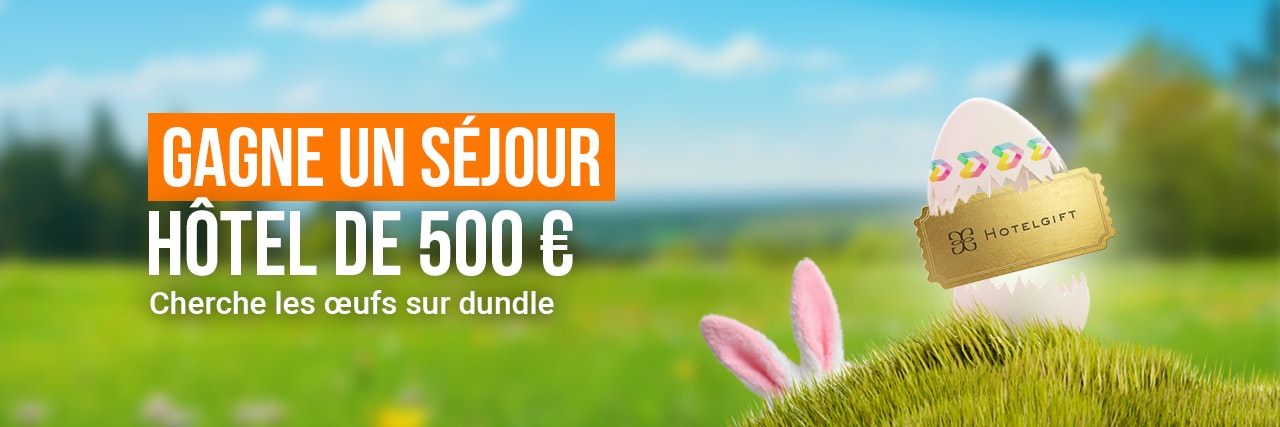 Jeu concours de paques Joue et gagne un sejour de 500€ à l'hotel