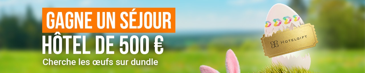 Jeu concours de paques Joue et gagne un sejour de 500€ à l'hotel