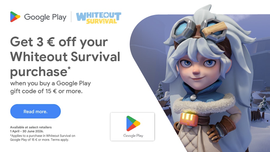 3€ bonus on dundle for Whiteout Survival