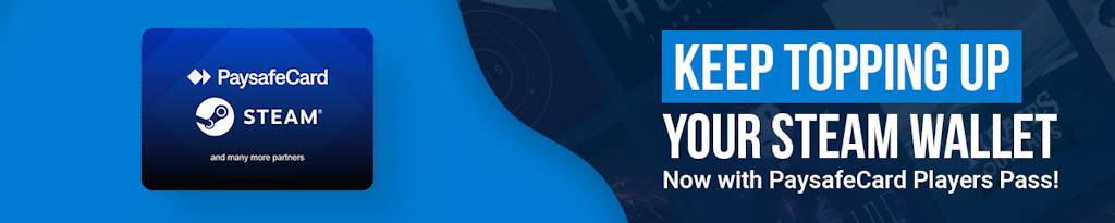 Keep topping up your steam wallet with Paysafecard Players Pass