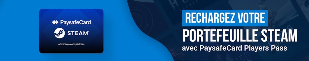 Rechargez votre portefeuille Steam avec un Paysafecard Players Pass
