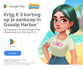 Ontvang € 3 aan Google Play-tegoed in Gossip Harbor