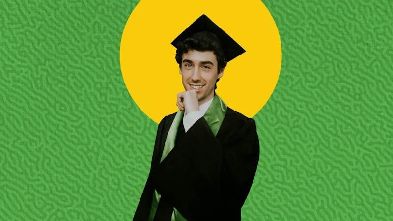 Graduation Gift Guide article banner image of young man in cap and gown