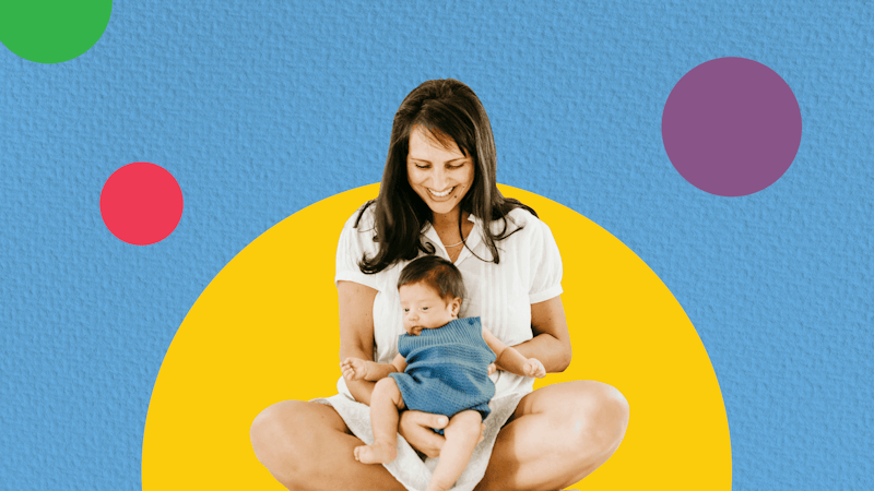 Mother's Day Gift Guide banner image of mother and baby
