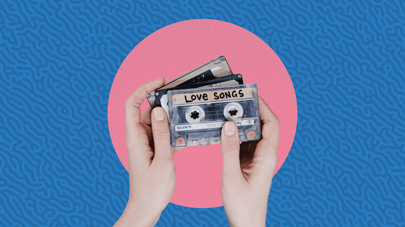 Alternative Love Songs article banner image of cassette tapes.