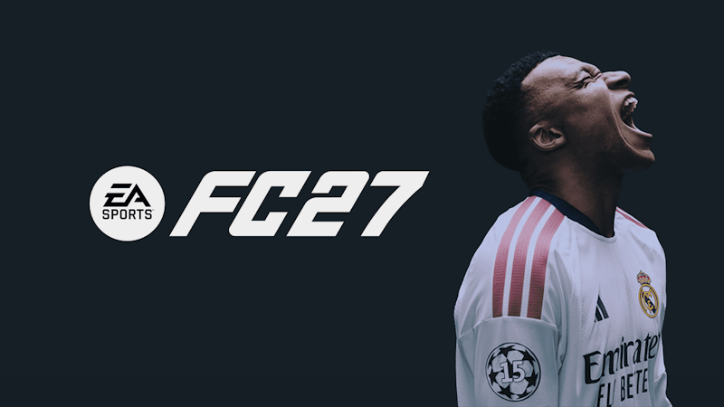 Photo montage featuring the EA Sports FC 27 logo and Mbappé