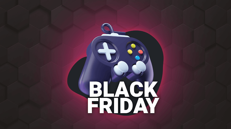 Ein Gaming Controller mit dem Text "Black Friday" davor.