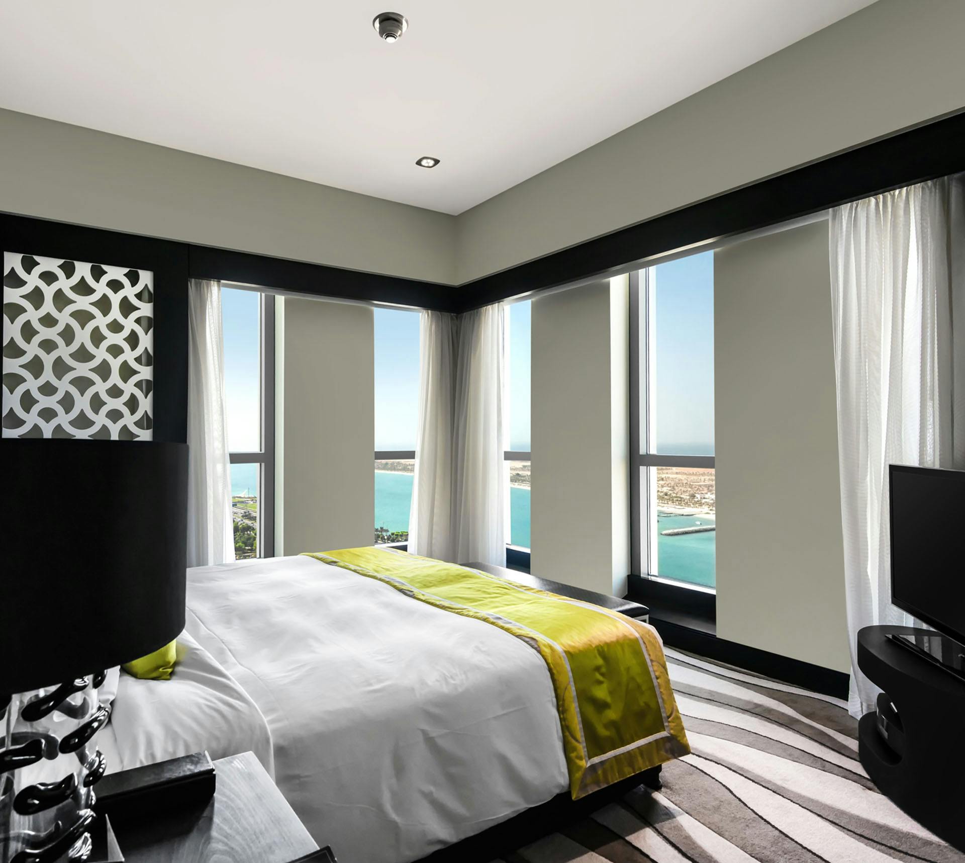 Bedroom with seaside view
