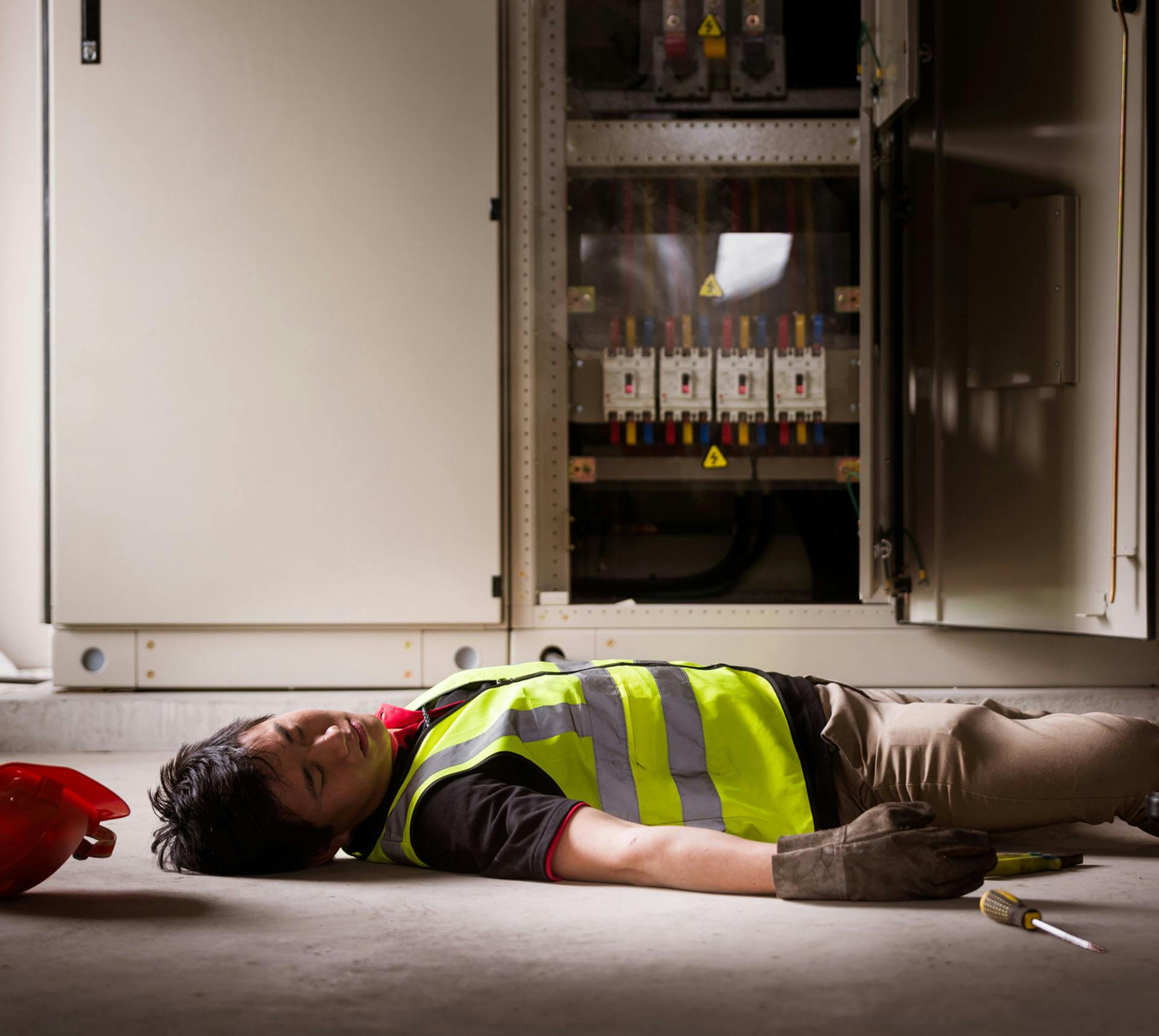 Electrician unconscious
