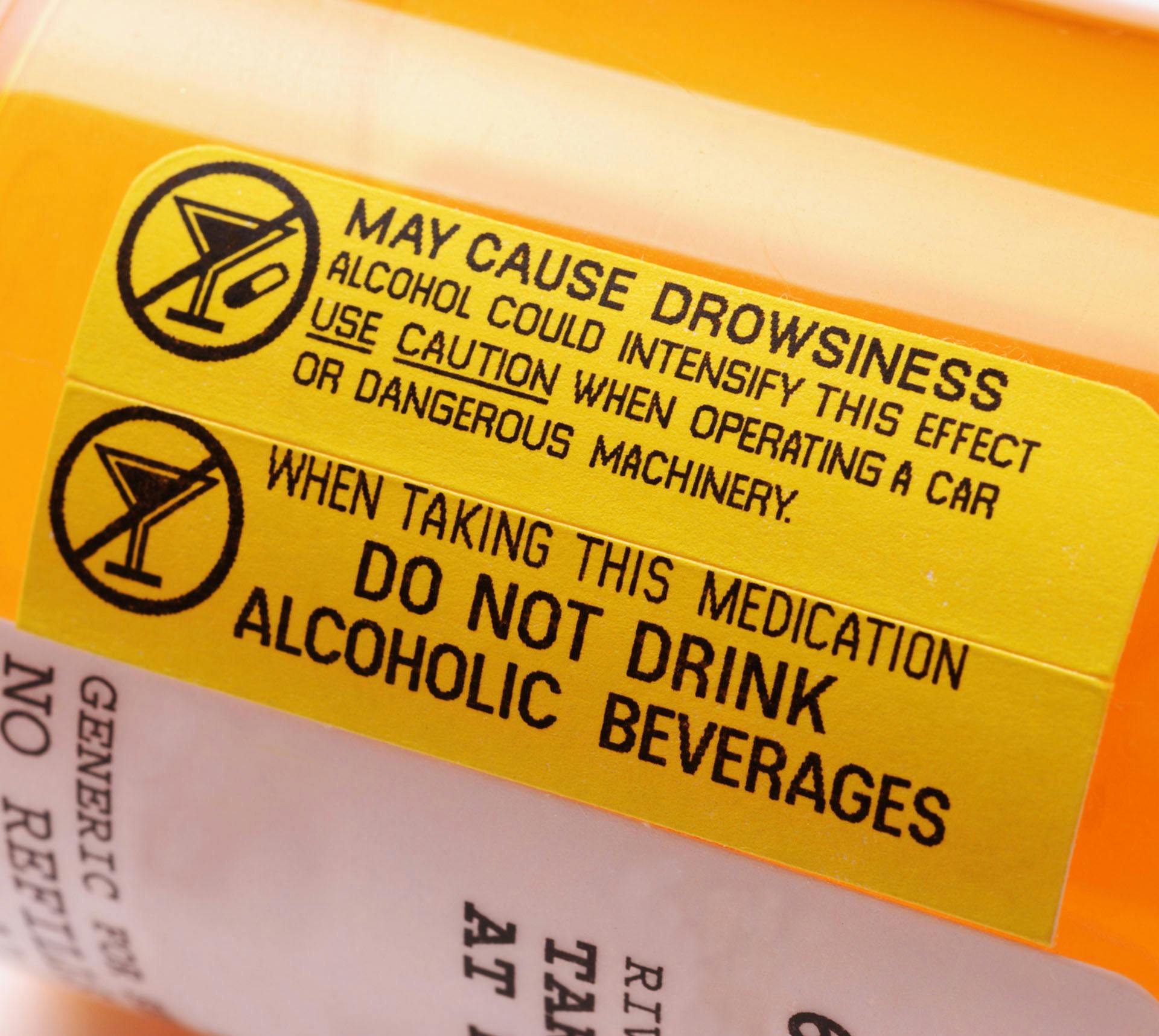 Medication warning label
