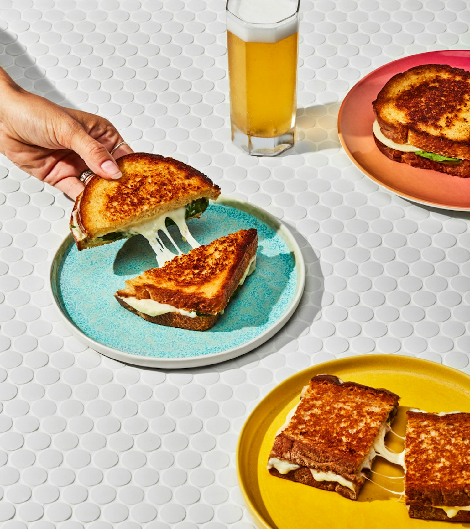 Fromage Italien Souvent Cuisiné Avec Des épinards Commandez En Ligne Du Fromage D'italie De Première Qualité 33 Duo de grilled cheese à l'italienne et aux épinards