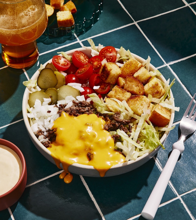 Délicieux bol-repas façon cheeseburger