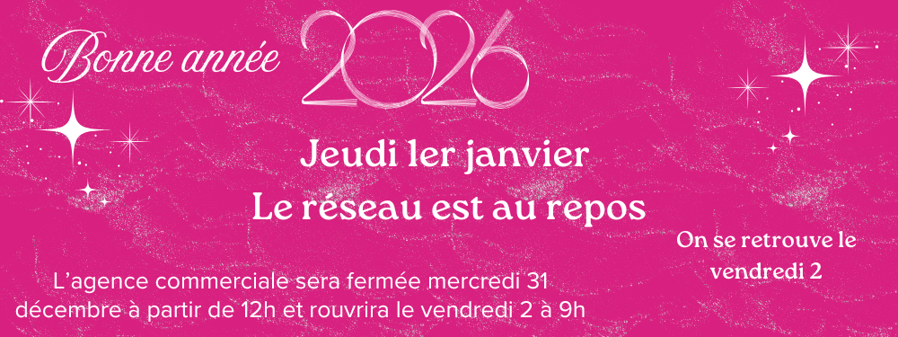 le jeudi 1 janvier le réseau est au repos
