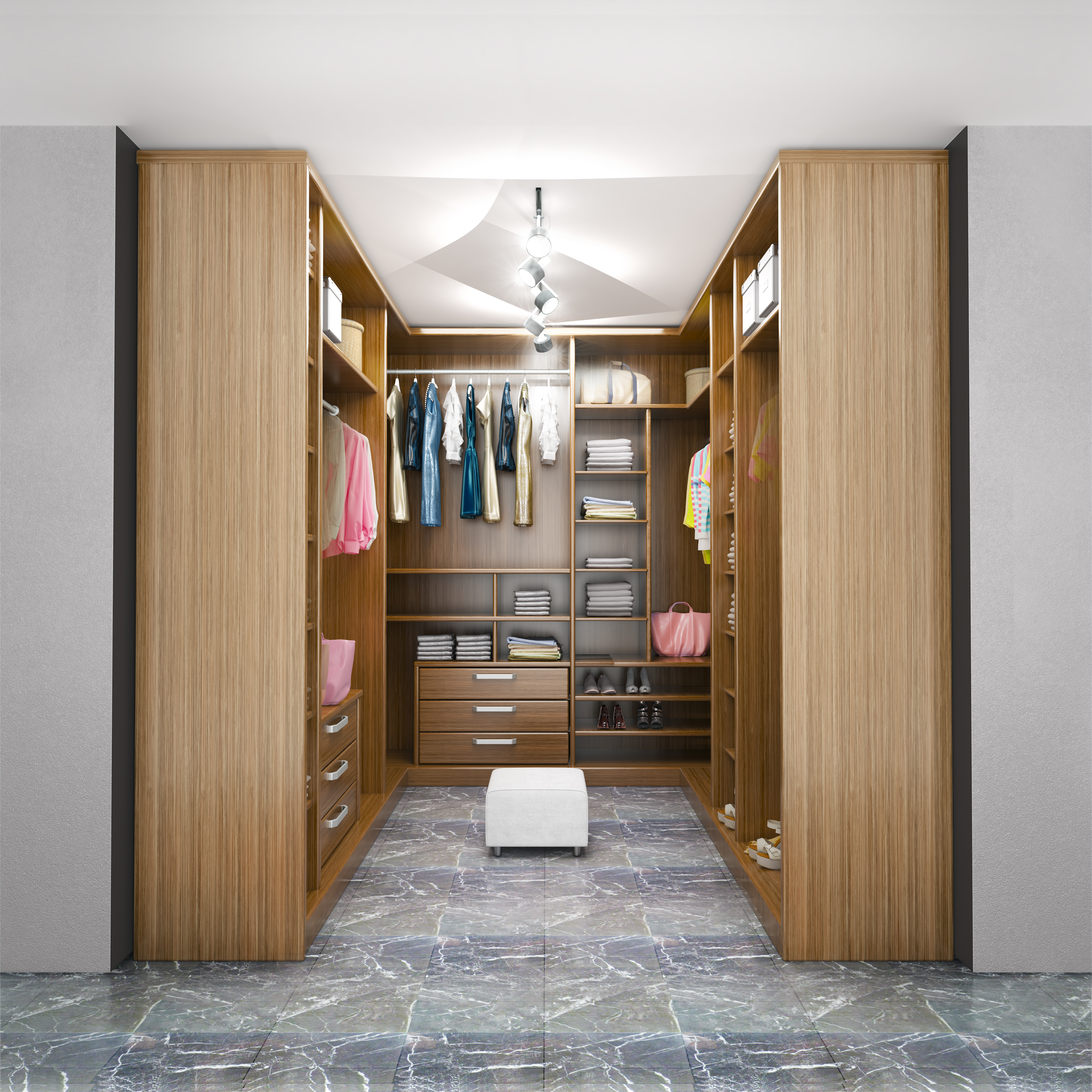 Modern luxury dressing room & wardrobe