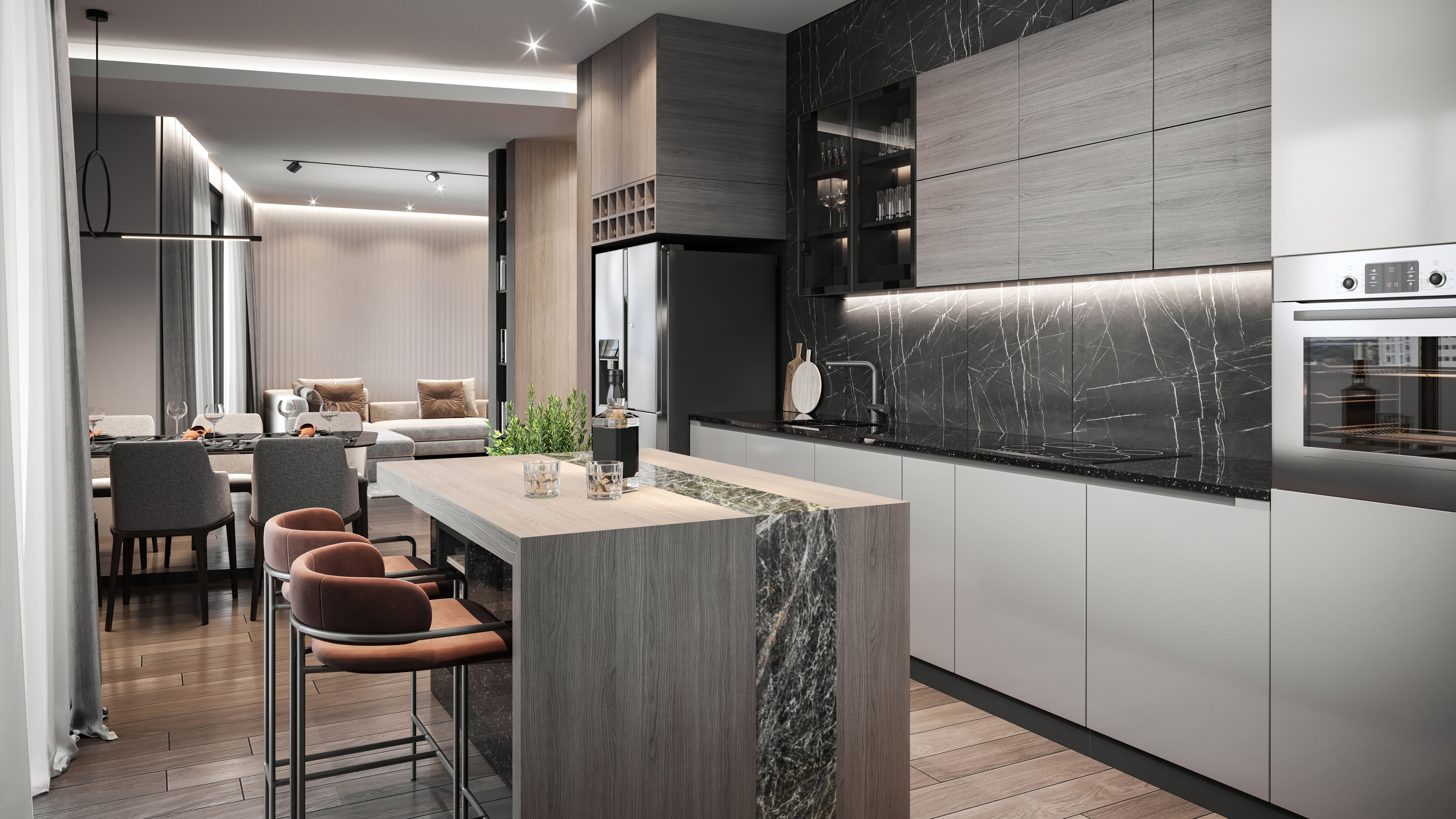 Beautiful Gray Kitchen Cabinets