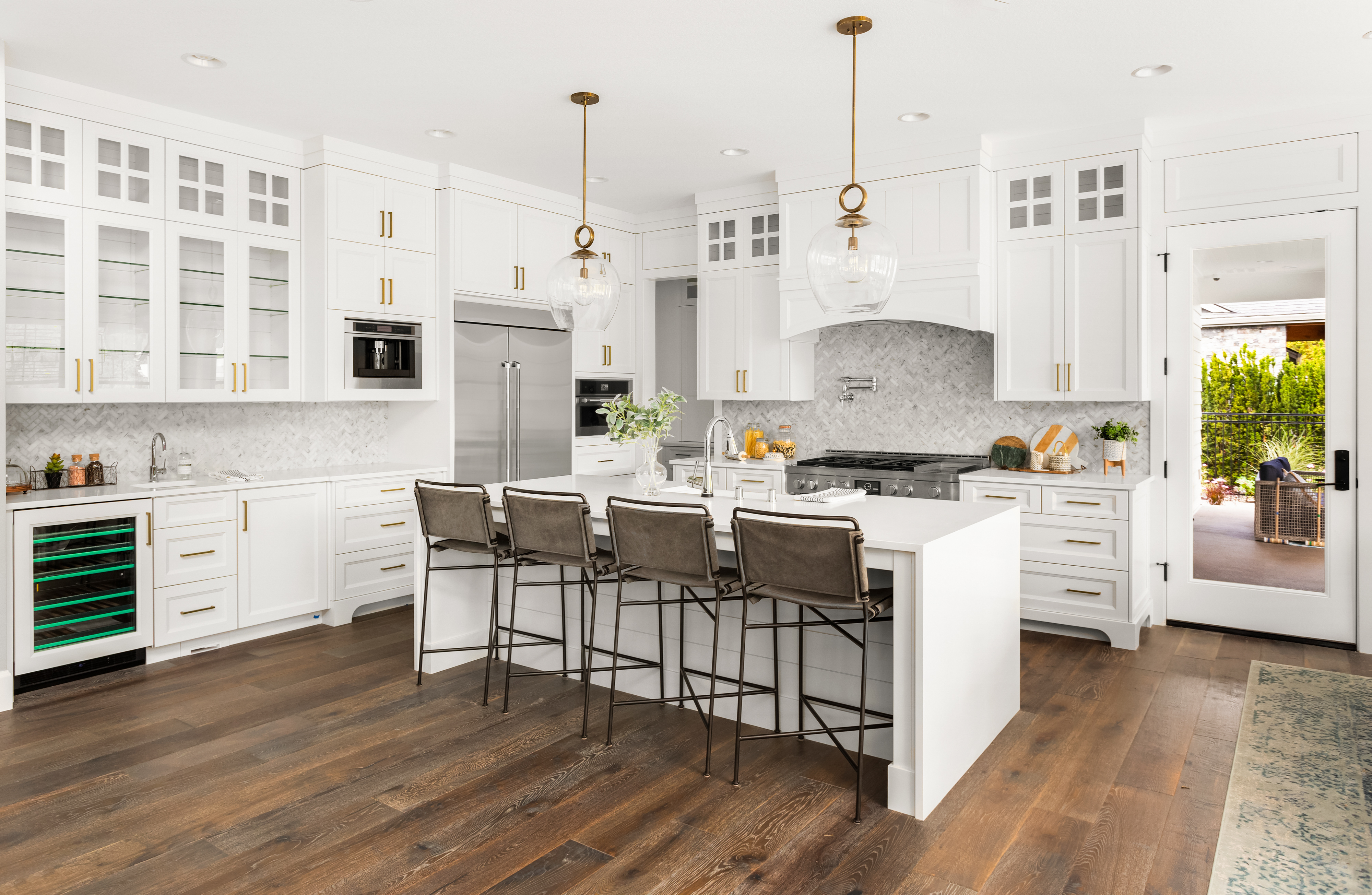 Beautiful white custom kitchen