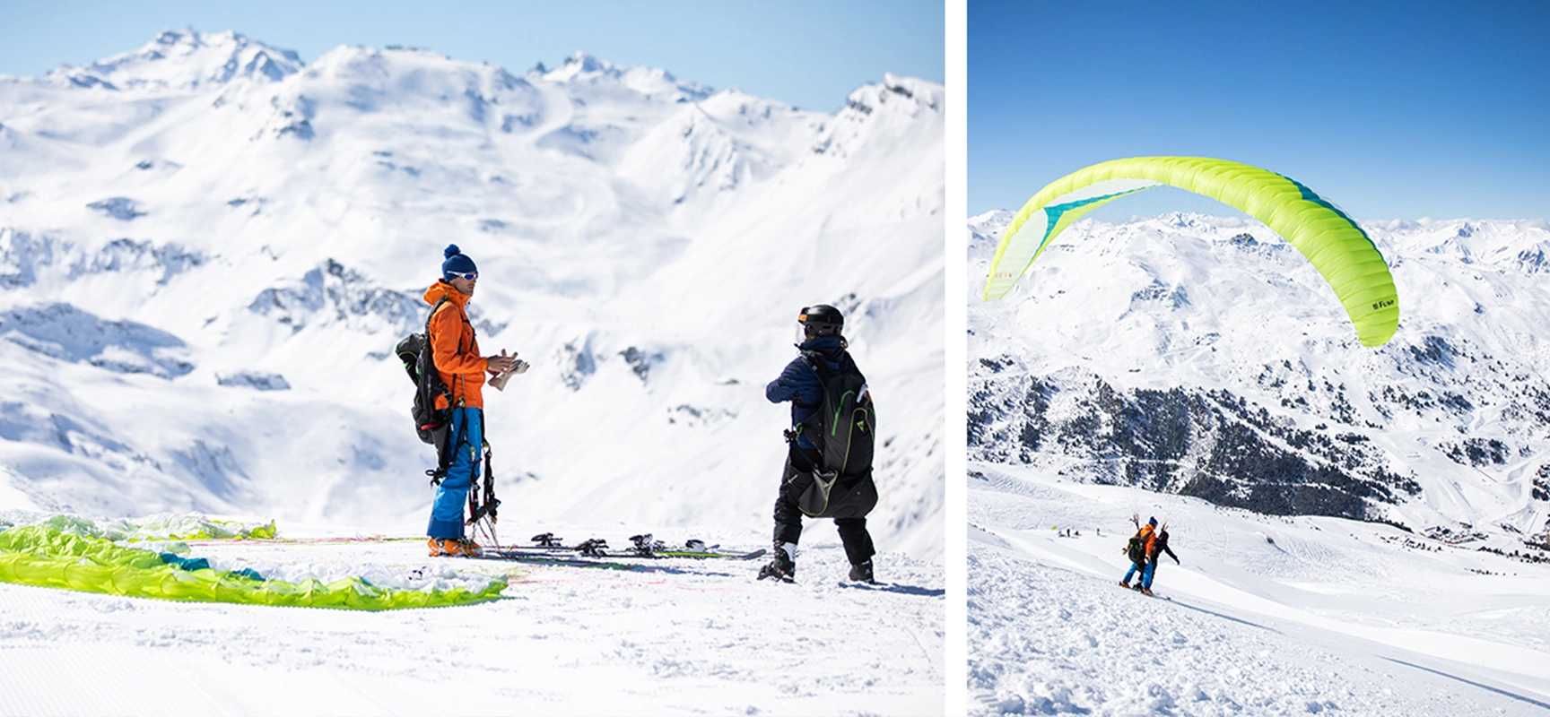 parapente en avril a courchevel