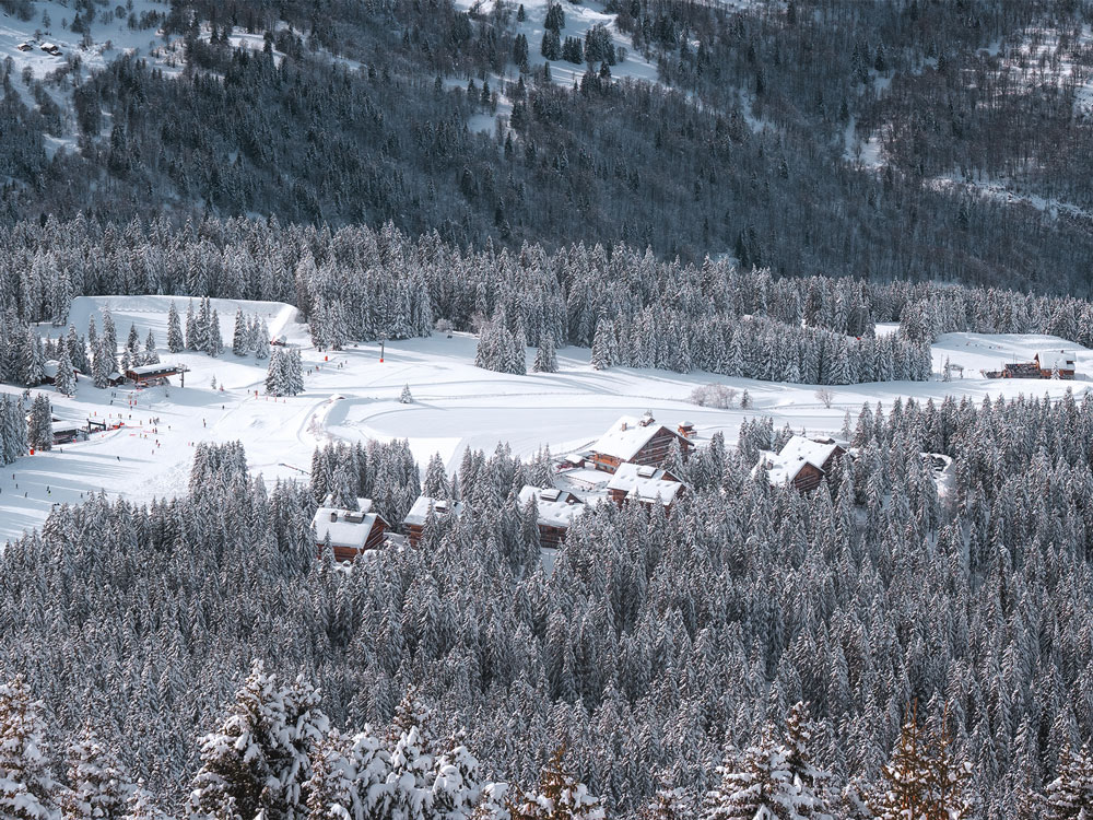 Photo en hauteur de l'Altiport de Méribel