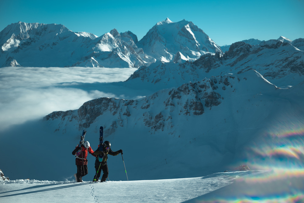 Ski hors piste en duo à Courchevel