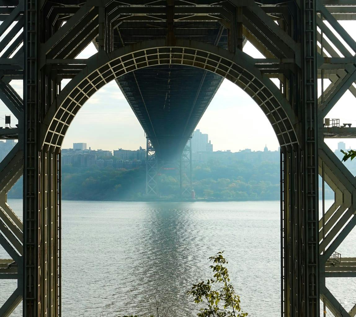 Underside of bridge.