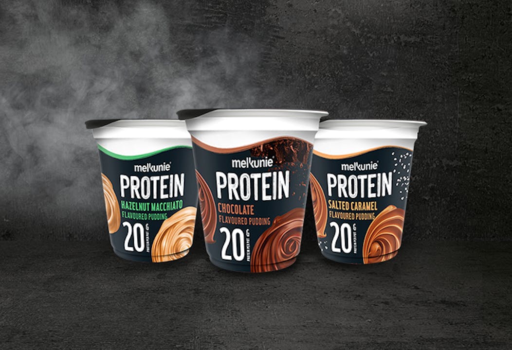 3 varianten Melkunie PROTEIN pudding.