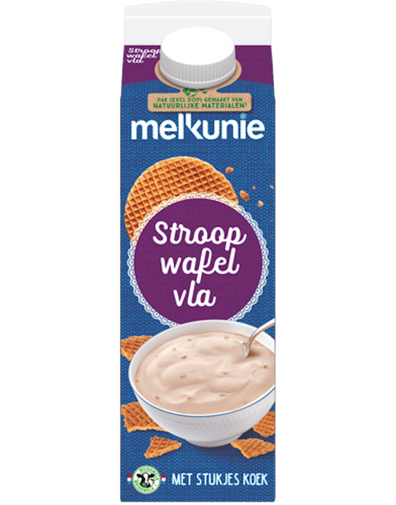 Melkunie Stroopwafel vla verpakking.