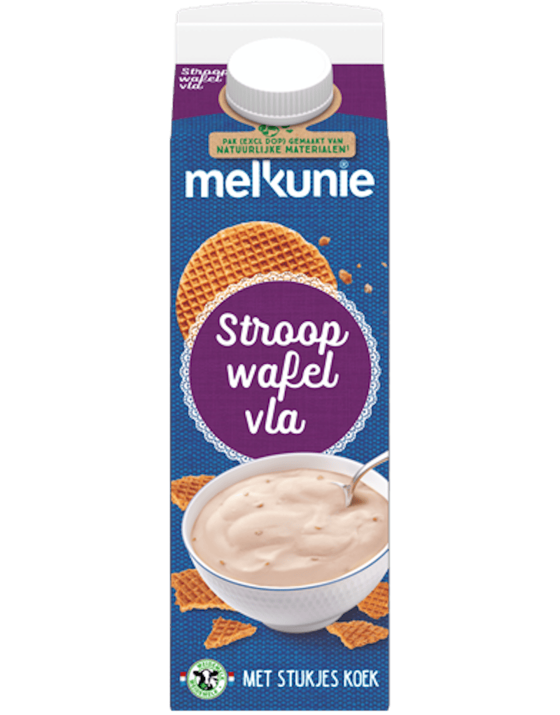 Melkunie Stroopwafel vla verpakking.