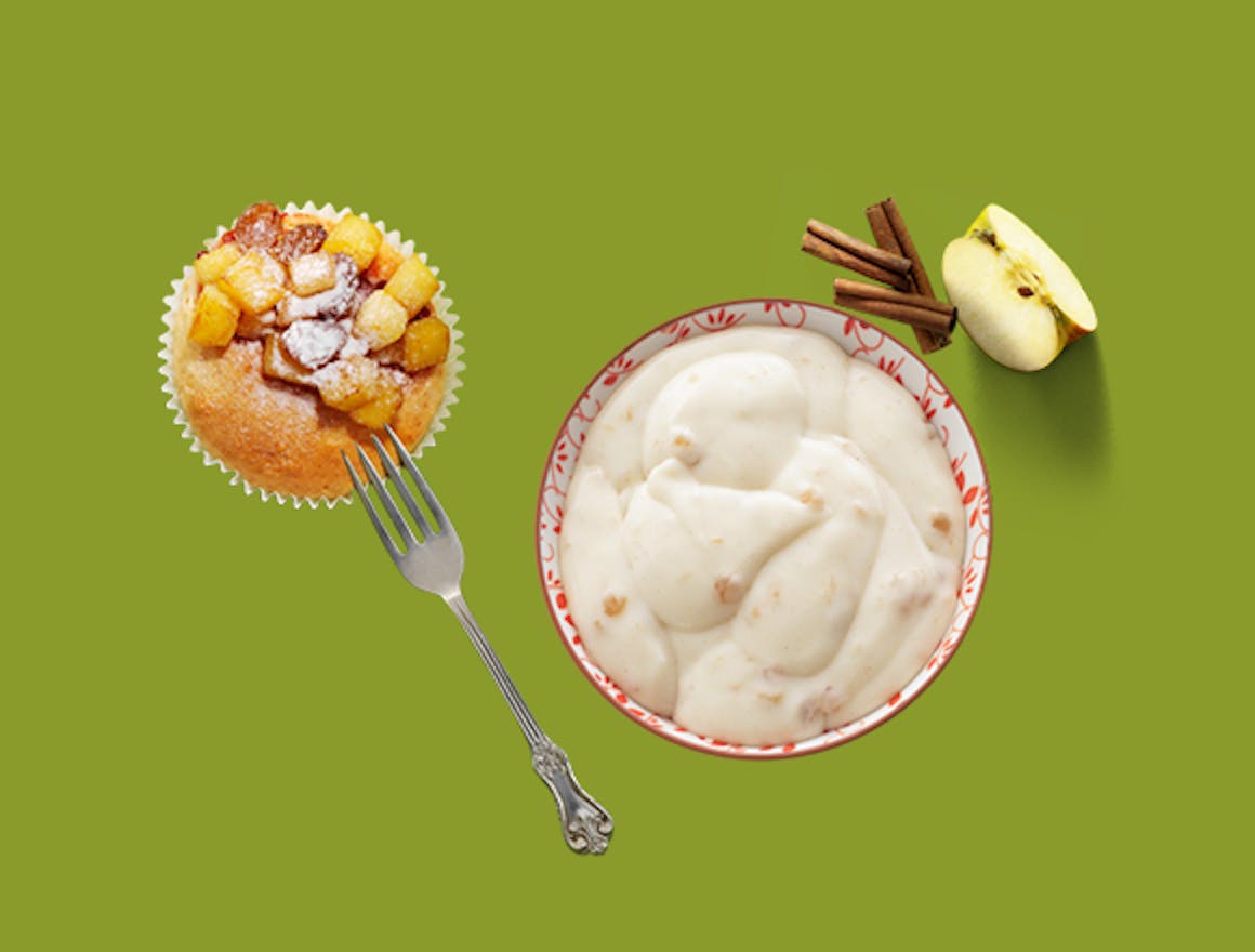 Melkunie appel kaneel vla cupcakes.