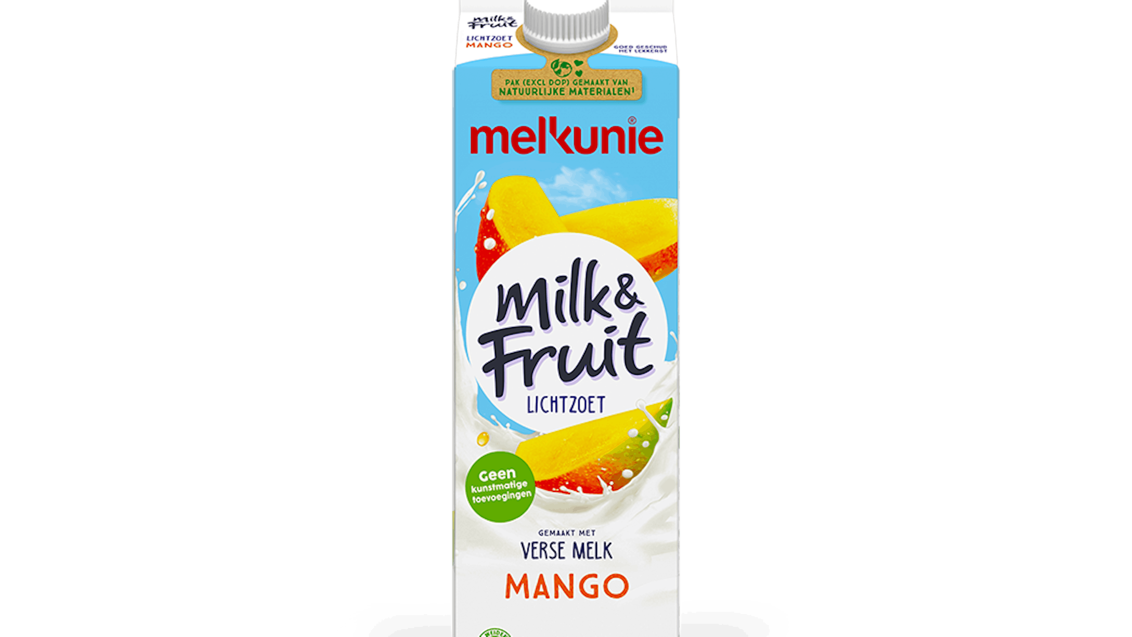 Melkunie milk and fruit mango verpakking.