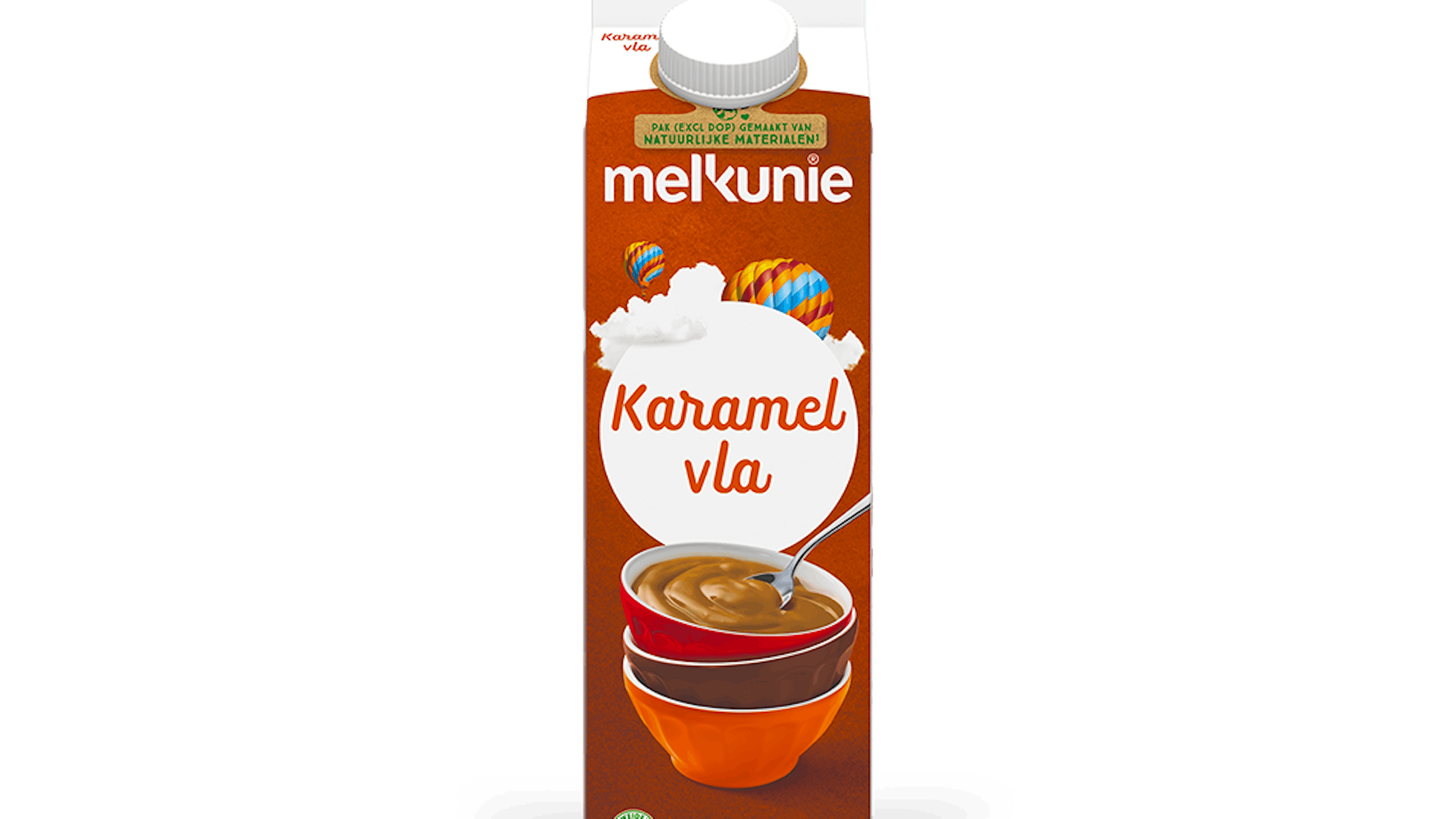 Melkunie karamel vla verpakking.