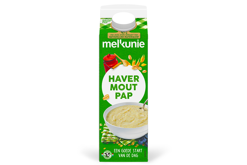Melkunie havermoutpap verpakking.
