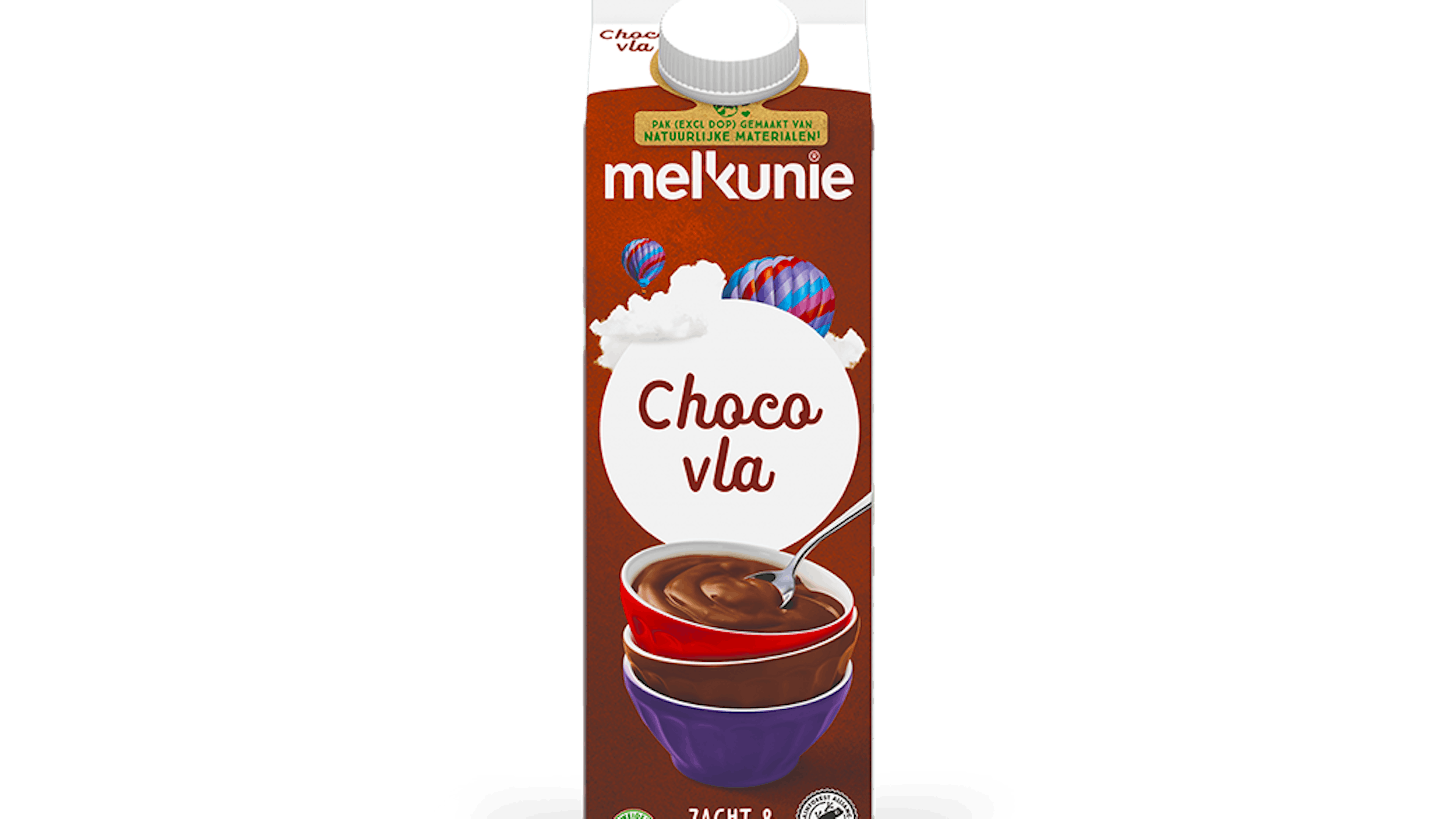 Melkunie choco vla verpakking.