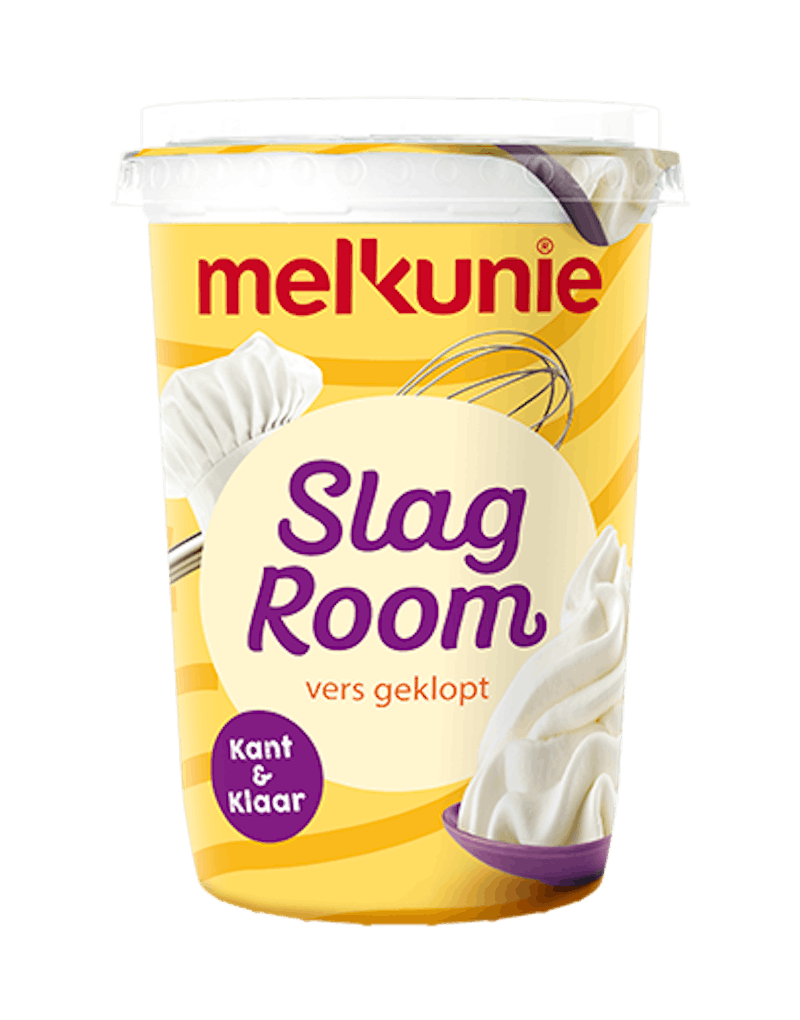 Melkunie slagroom verpakking.