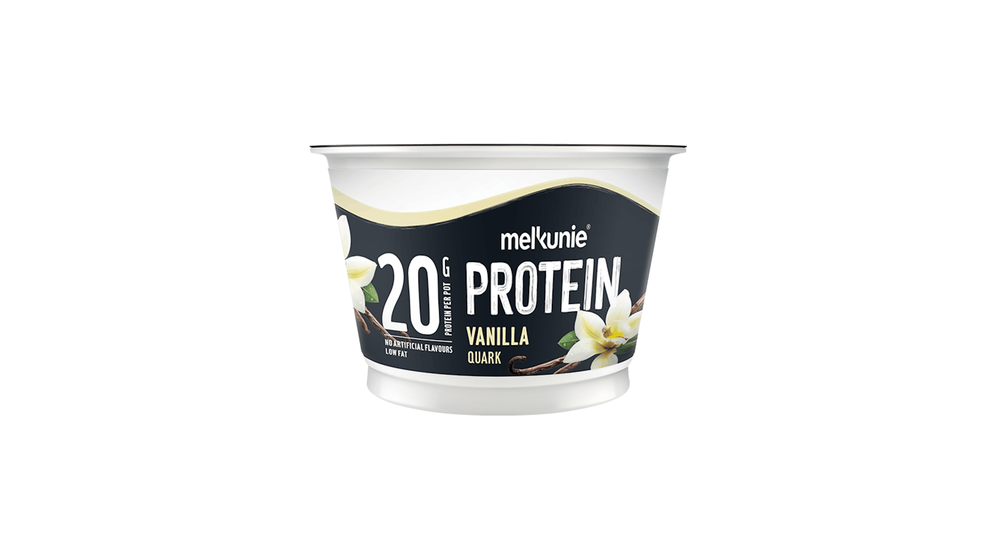 Melkunie PROTEIN vanille kwark verpakking.